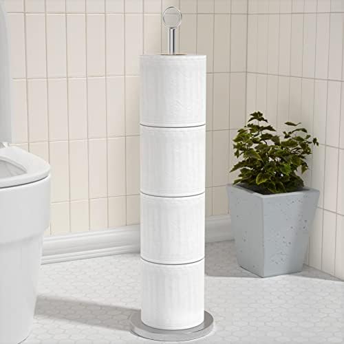 Niffgaff Stainless Steel Toilet Paper Holder Stand with Reserve Function