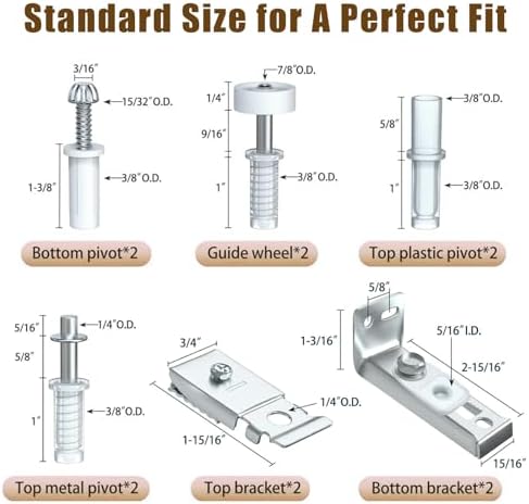 Premium Bifold Door Repair Kit for Homeowners Easy to Install and Durable for Up to 50 lbs