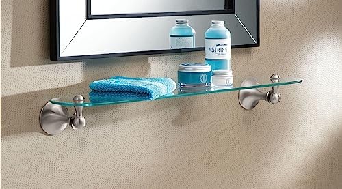 Sleek bathroom vanity shelf