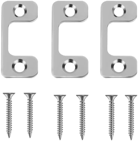 JIOTAR Adjustable Deadbolt Strike Plate with Large Hole