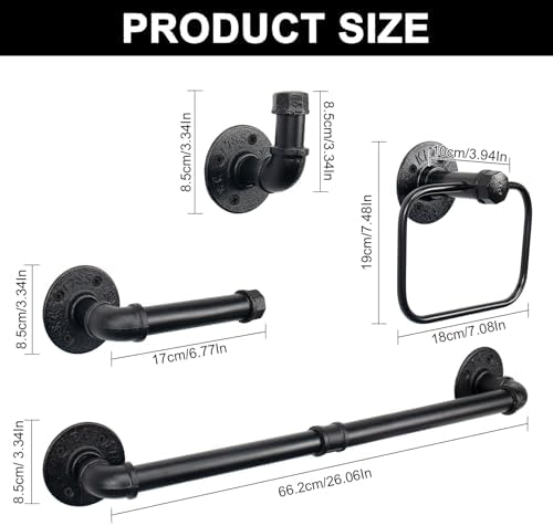 High-Quality 4-Piece Bathroom Towel Ring Kit with Towel Bars Hooks and Paper Holders for DIY Wall Mount Accessories