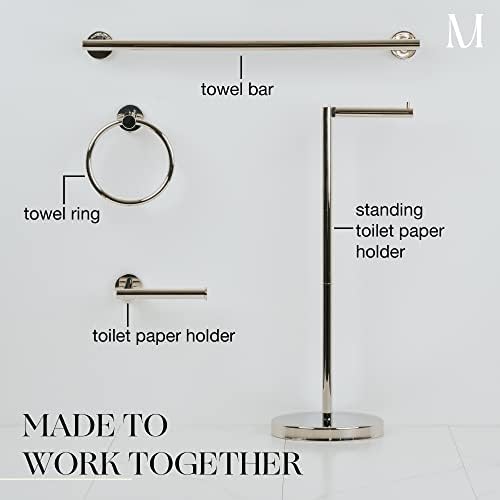 Marmolux Acc Chrome Towel Ring - Hand Towel Holder for Bathroom Wall