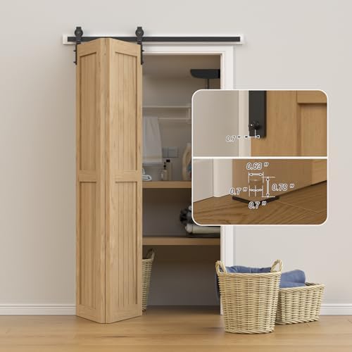 TOIMIOTOIM 40 Bi-Folding Sliding Barn Door Kit - Smooth Durable