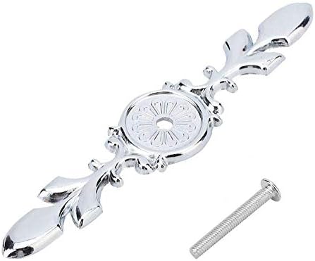 10Pcs Retro Zinc Alloy Cabinet Handle Back Plate Silver