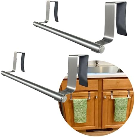2-Piece Hand Bathroom Towel Hook Brushed Steel Easy Install Rust-Proof