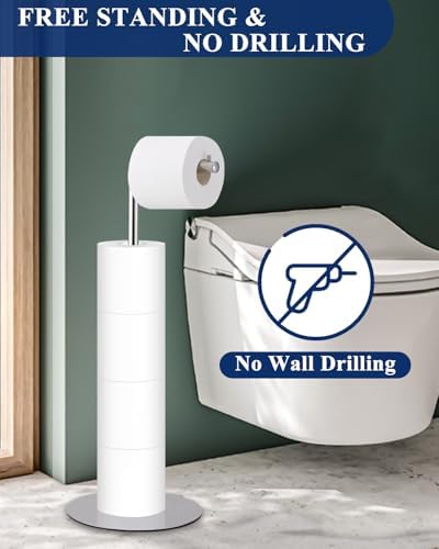 Housen Solutions - Chrome Toilet Paper Holder Stand