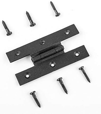Rust-Resistant Black Wrought-Iron Letter Hinges