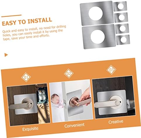Sturdy Stylish 6-Piece Stainless Steel Door Reinforcement Kit
