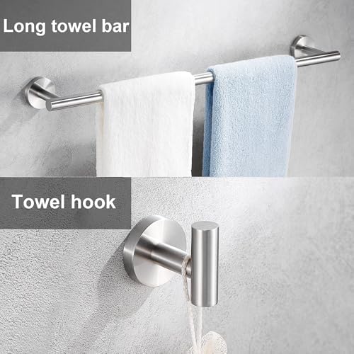 Modern 6-Piece Stainless Steel Bathroom Hardware Set