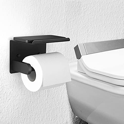 Curated Matte Black Toilet Paper Holder