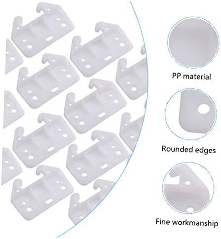 Jojofuny 100pcs White Drawer Track Guide Kit for Cabinet Hardware