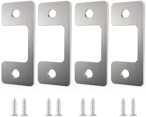 Lioaeust4Pcs Adjustable Door Strike Plates - Secure Your Exterior Doors with Your brand name Door Lock Replacement