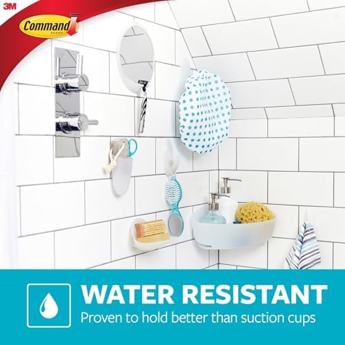 Command Hand Towel Bar Matte Black with Water-Resistant Strips Bathroom Organizations Durable and Easy to Install