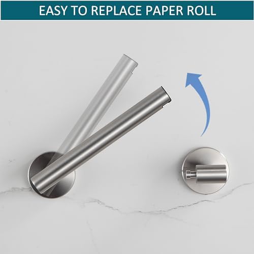 BVL Stainless Steel Toilet Paper Holder Brushed Nickel 304 Large Mega Roll