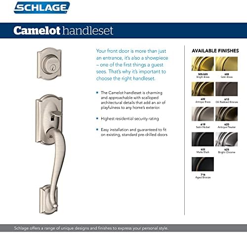 Secure Front Entry Door Lock Set with Satin Nickel Finish