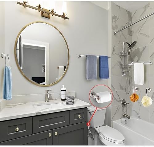 Modern 6-Piece Stainless Steel Bathroom Hardware Set