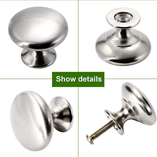 Durable brushed nickel cabinet knobs 30-pack for modern homes