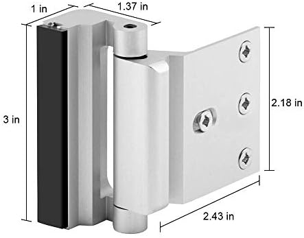 Home Security Door Lock - 2-Piece Childproof Door Reinforcement Lock System