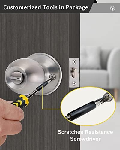 2 Sets All Keyed Same Entry Door Knob and Single Cylinder Deadbolt Combo Set