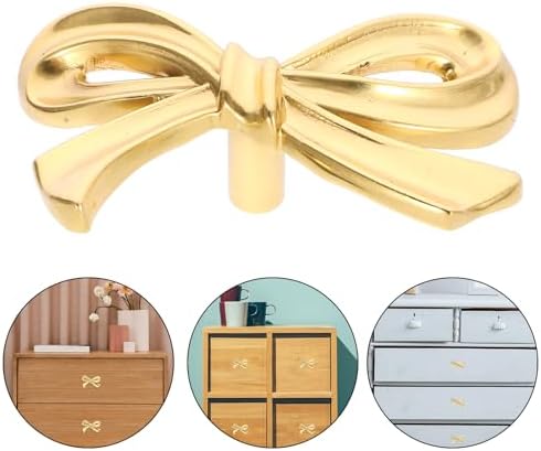 Housotel Brass Drawer Knobs - Gold Bow Design