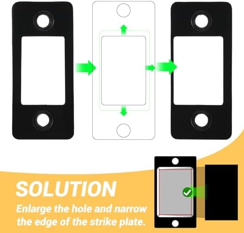 Deadbolt Restorer Strike Plate Black