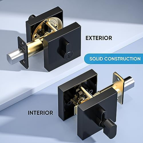 TICONN Matte Black Door Handle Heavy Duty Room Use
