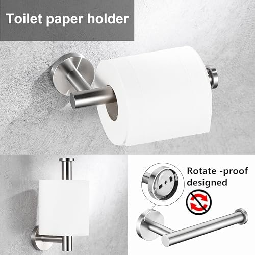 Modern 6-Piece Stainless Steel Bathroom Hardware Set