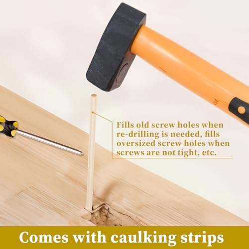 Sturdy Door Filler Plate Set with Stainless Steel and 3D Wood Dowels Easy to Install for Doors Locks and Handles