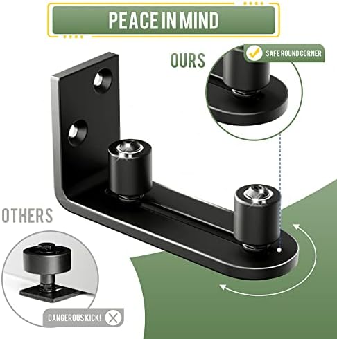 2-Piece Barn Door Guide with Dual Ball bearings Smooth Quiet and Durable by SMARTSMITH