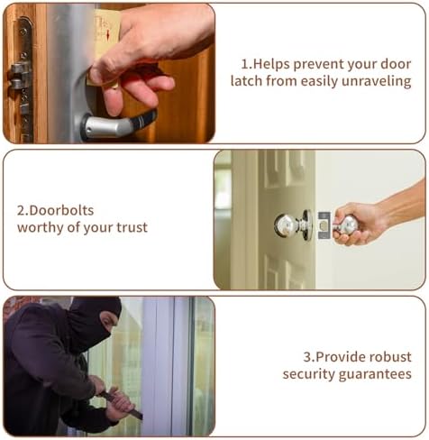 2 Pack Adjustable Strike Plate for Exterior Doors - Easy Installation Enhanced Security