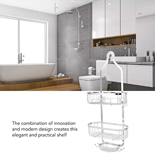 MIFDYUmetal iron wall mounted bathroom basket sturdy storage solution for ceramic tiles marble metal and glass surfaces