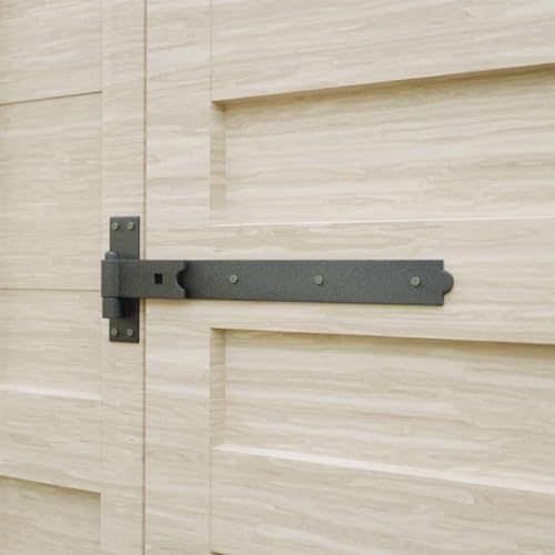 Sturdy Wrought Iron Offset Pintle Hinge with Black Finish