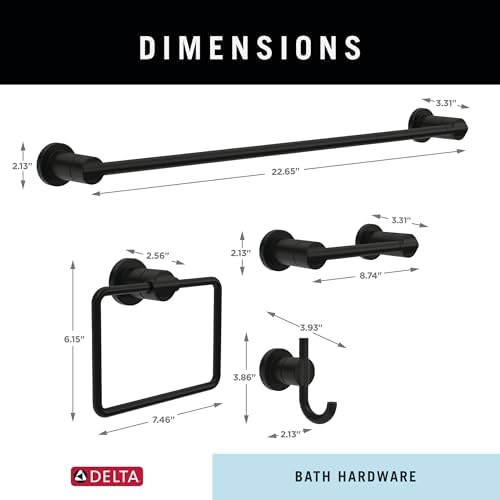 Delta Nicoli 4-Piece Bathroom Set Durable Stylish Design
