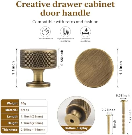 Antique Brass Kitchen Cabinet Knobs