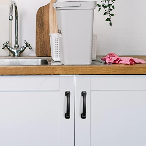 10-Piece 3 Matte Black Curved Cabinet Pulls