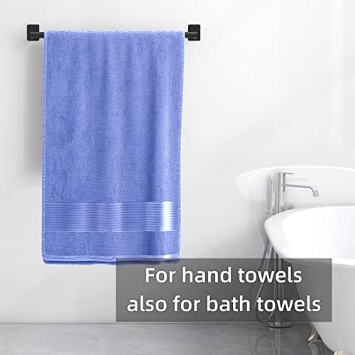 Heavy Duty Bathroom Towel Bar 24-Inch Matte Black Towel Holder for Home Decor