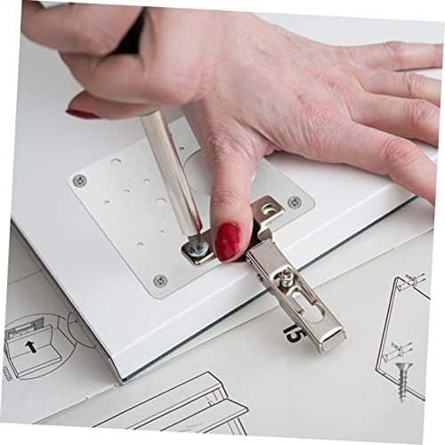 4-Piece Metal Repair Plate Hinge Mount for Cabinet Doors