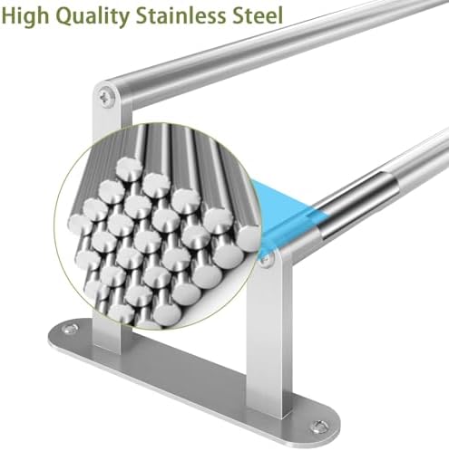 Simple Efficient Double Towel Bar Stainless Steel Bathroom Towel Holder Brushed Nickel