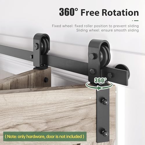 ROYMELO40 Bifold Sliding Barn Door Hardware Track Kit