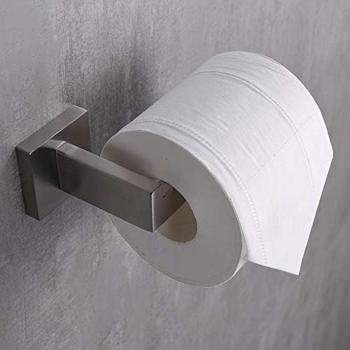 TASTOS Stainless Steel Toilet Paper Holder Wall-Mounted Silver