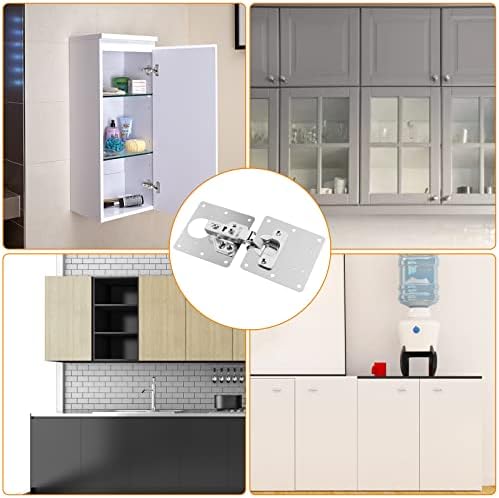 Neoteck 110 Soft Close Cabinet Hinges Kit with Repair Plates 8 Repair Plates 4 Hinges 72 screws Stainless Steel Design