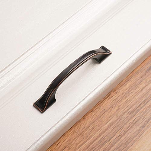 KOOFIZO Square Foot Craftsman Cabinet Bow Pull - Oil Rubbed Bronze 3 76mm x 10-Pack