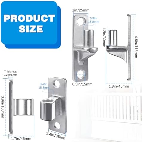 auxificantlyW Concealed Hinge Set Heavy Duty 304 stainless steel Perfect for Farm Gates and Outdoors