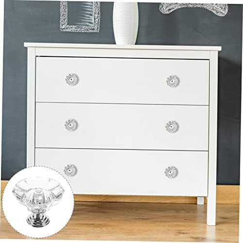 JojoFuny Luxury Crystal Door knobs 6-Piece Acrylic Door Knobs for Old or Damaged Handles