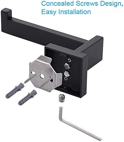 TASTOS Heavy-Duty Stainless Steel Toilet Paper Holder Matte Black