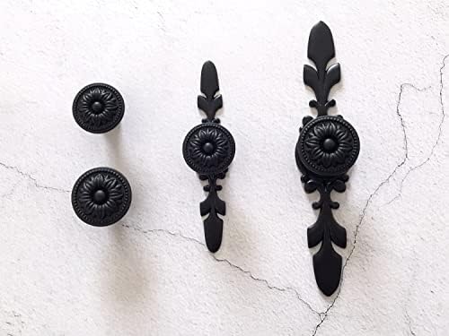 GOJEMA Black Back Plate for Small Door Knobs
