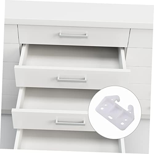 Homoyoyo Set of 100 White Drawer Track Guides for Cabinets Drawers