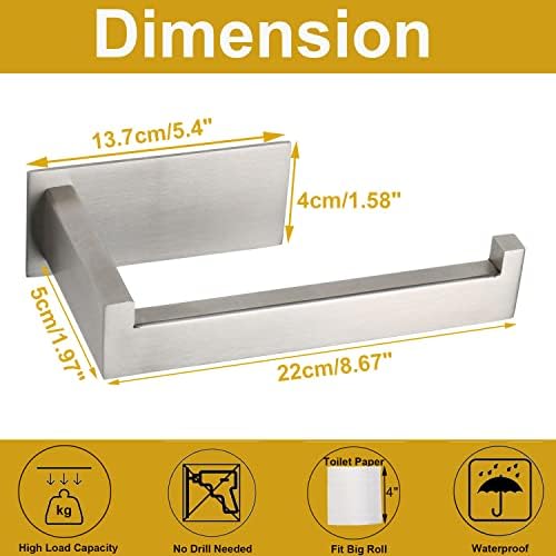 Rust-Resistant Stainless Steel Toiletpaper Holder Easy to Install