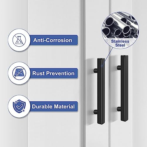 30-Piece 5-Inch Matte Black Cabinet Pulls with 3-Inch Holes