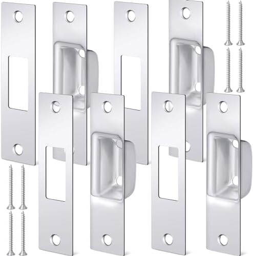 4-Piece mortise lock strike plate set for home security